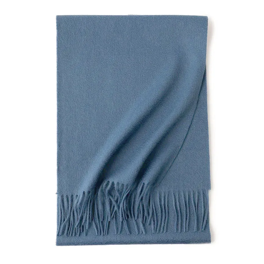 Pure Woolen Shawl Scarves - Denim