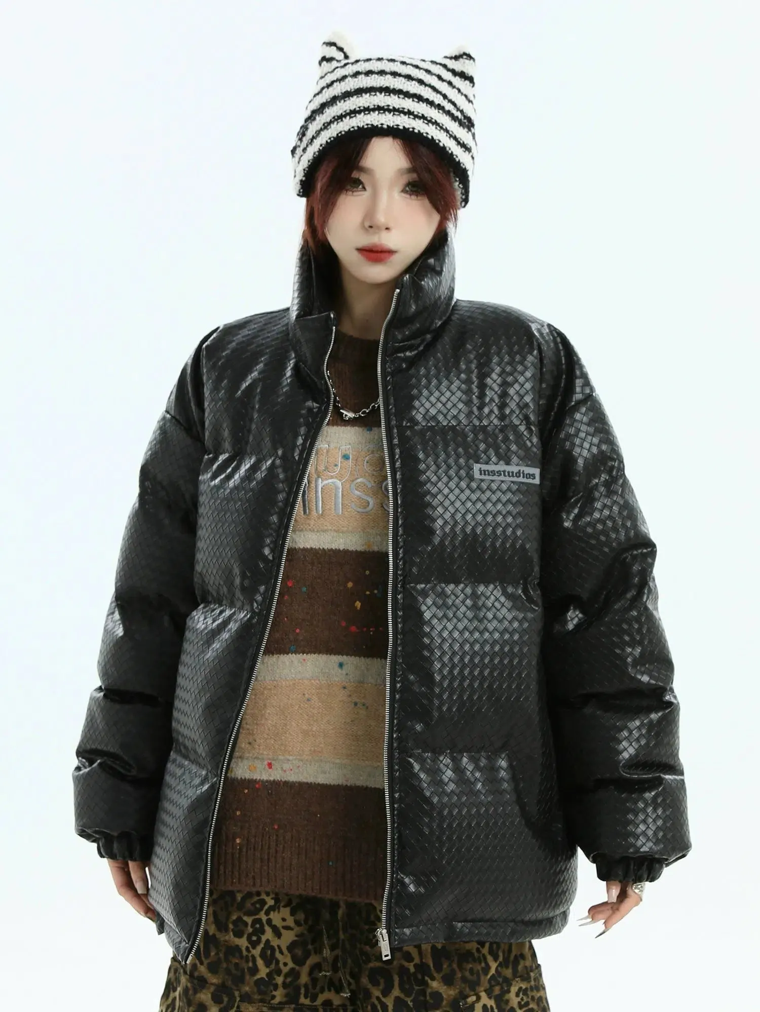 Quilted Textured Puffer Jacket