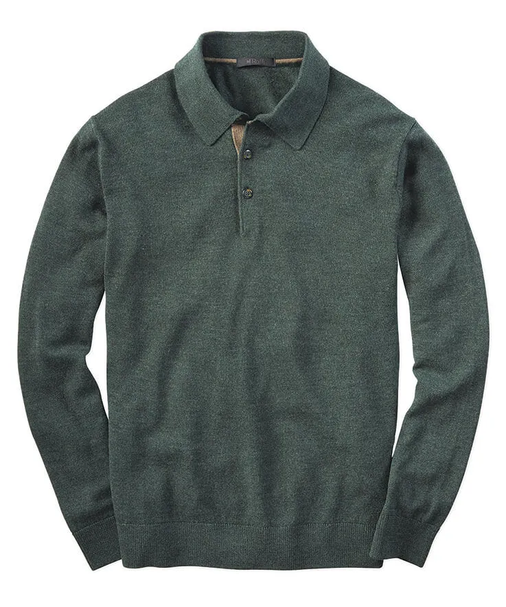 Raffi Merino Wool Polo Sweater