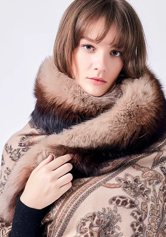 Real Fox Fur Luxury Scarf