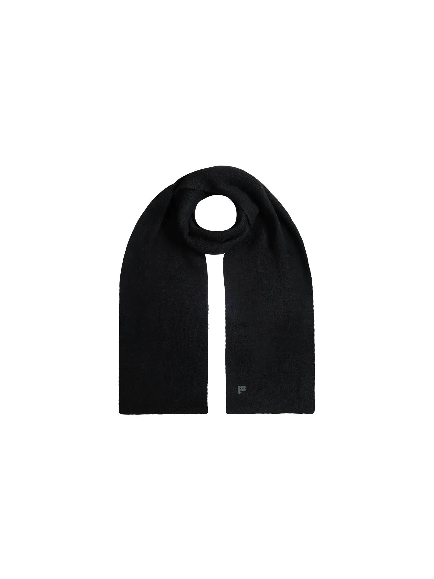 Recycled Cashmere Scarf—black