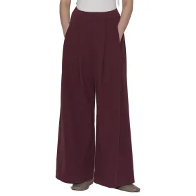 Red wide-legged pants