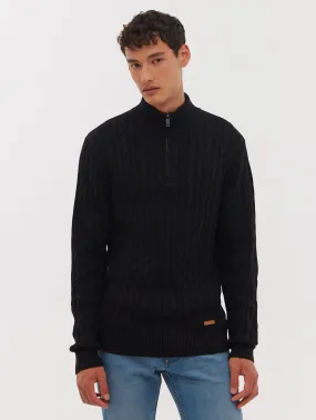 Selsey Funnel Neck Quarter-Zip Sweater