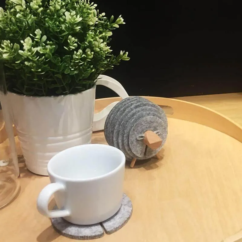 Sheep Shape Anti Slip Drink Coasters