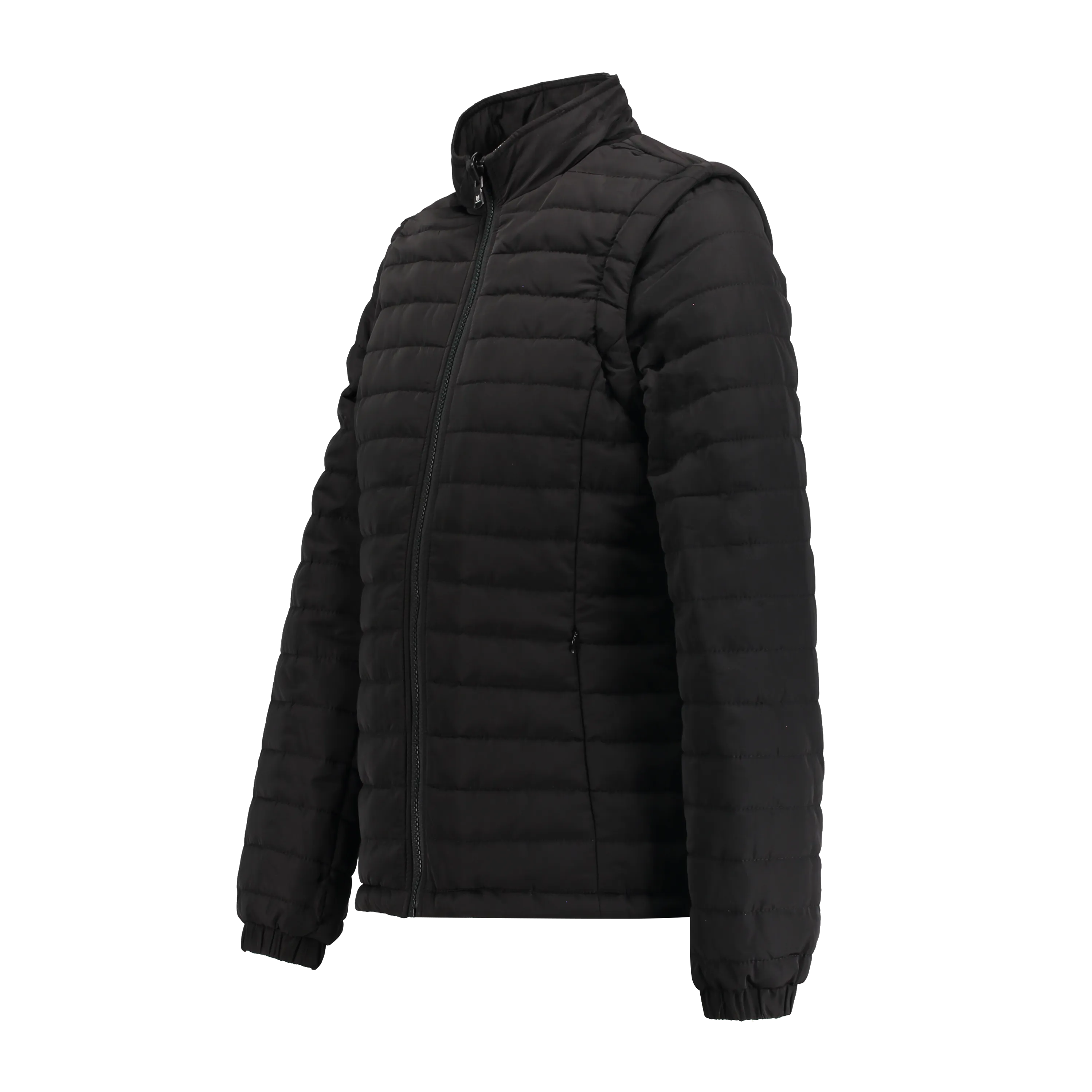 Sierra Black Women's Puffer Jacket Removable Arms