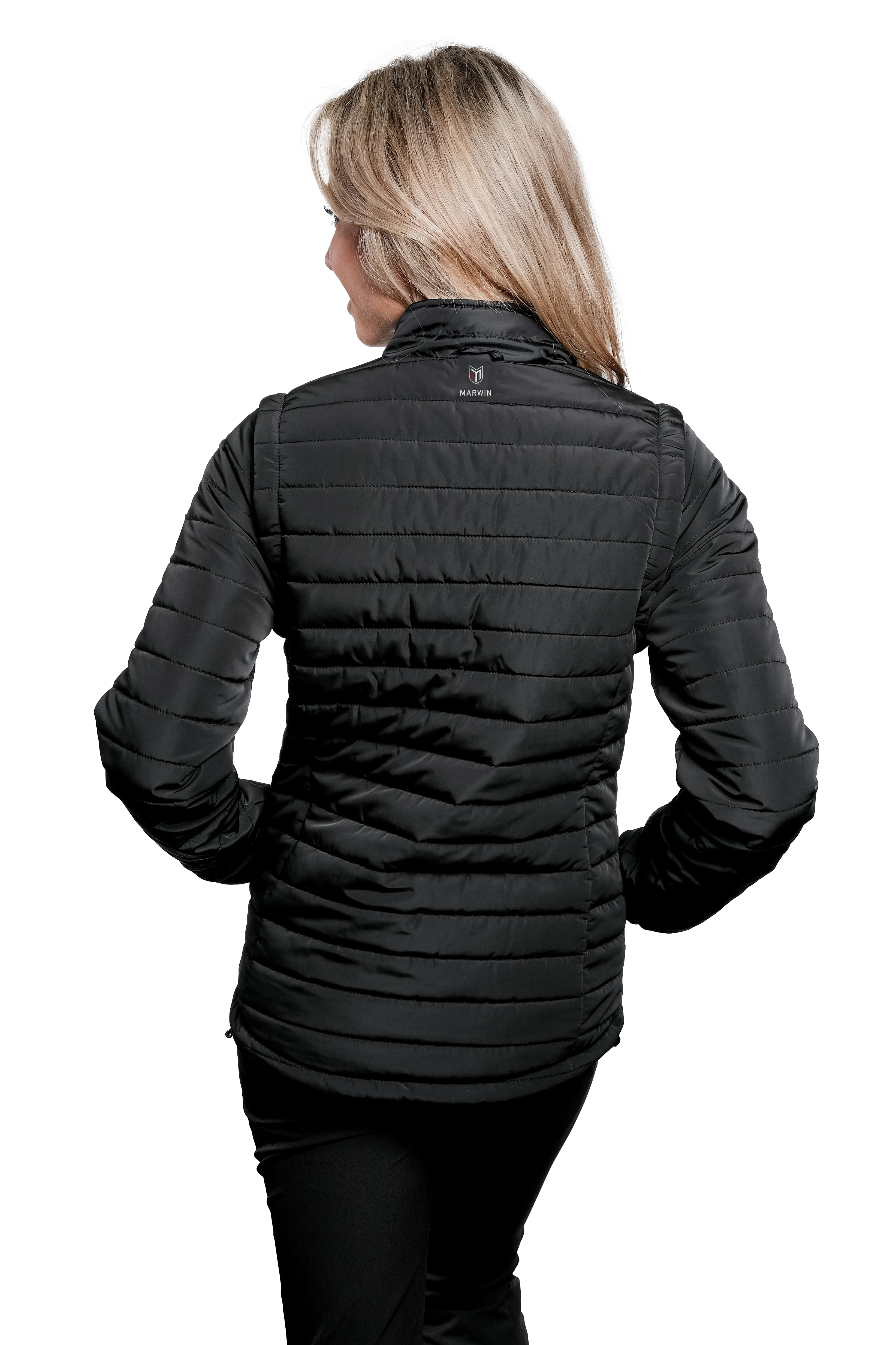 Sierra Black Women's Puffer Jacket Removable Arms