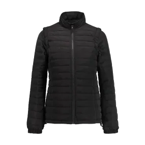 Sierra Black Women's Puffer Jacket Removable Arms