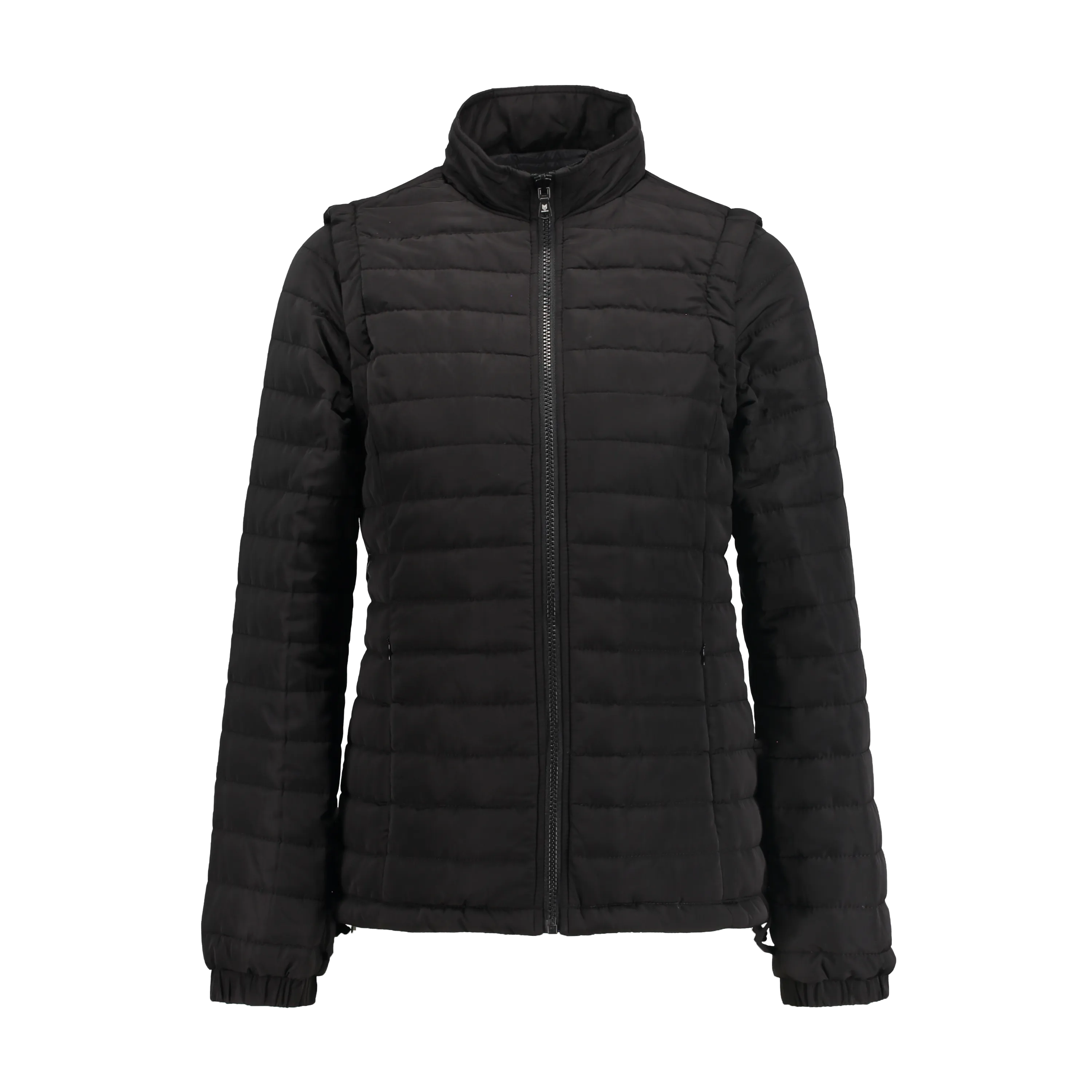 Sierra Black Women's Puffer Jacket Removable Arms