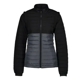 Sierra Black/Grey Women's Puffer Jacket Removable Arms