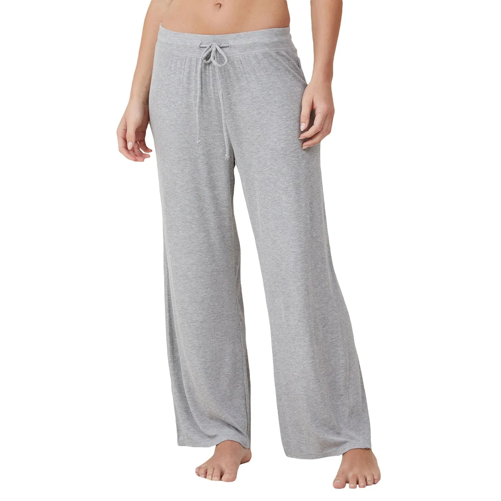 Solid Drawstring Elastic Wide-Leg Loose Spring Summer Casual Sweat Lounge Pants