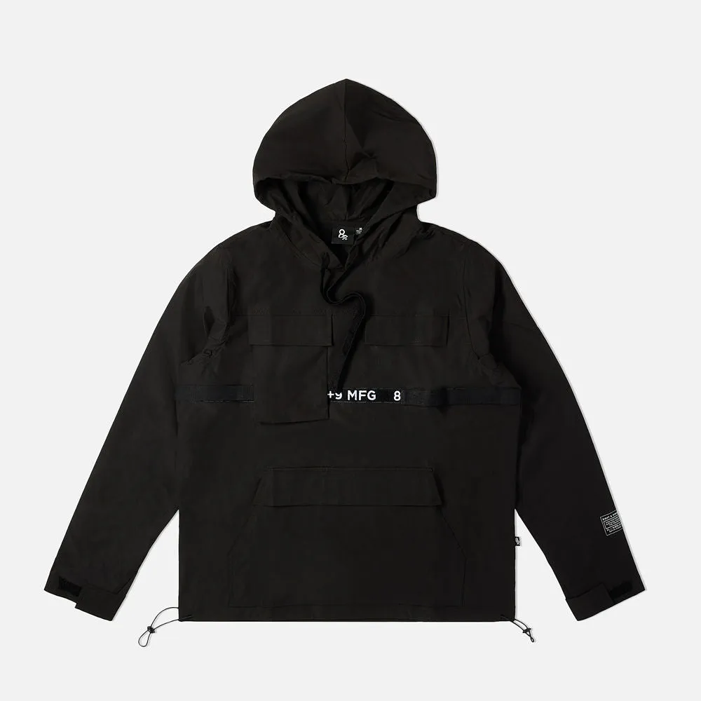 Strapped Up Rip Stop Utility Anorak Jacket Black