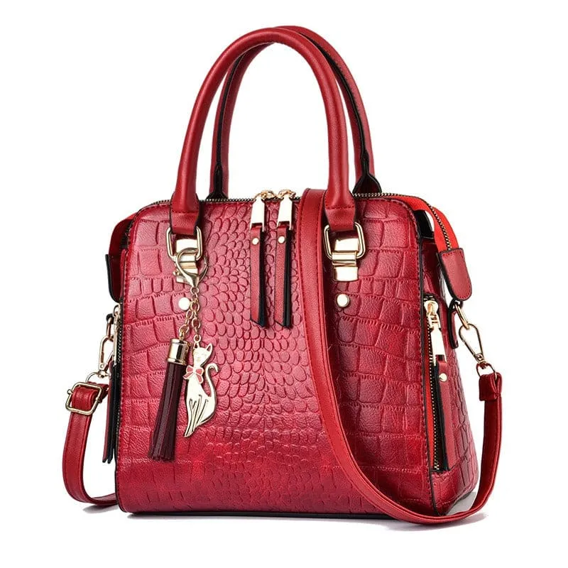 Stylish Ladies Crocodile Print Crossbody Shoulder Bag for Every Occasion