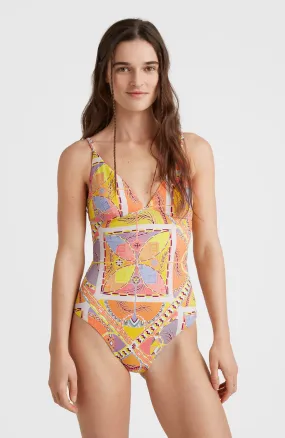 Sunset Swimsuit | Yellow Scarf Print