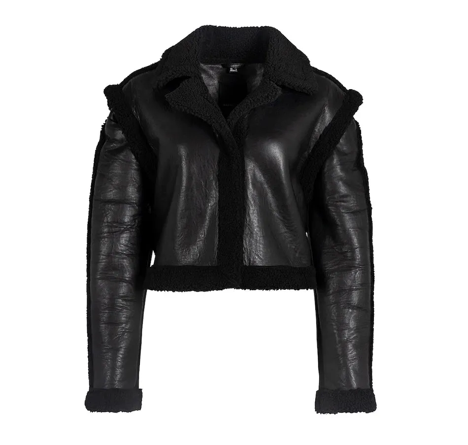 Tali Leather Multi-Way Coat (Black)