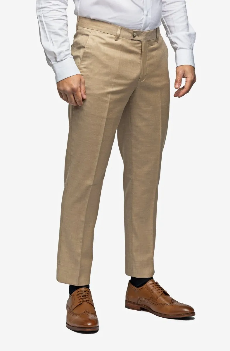 Tan Sharkskin Pants