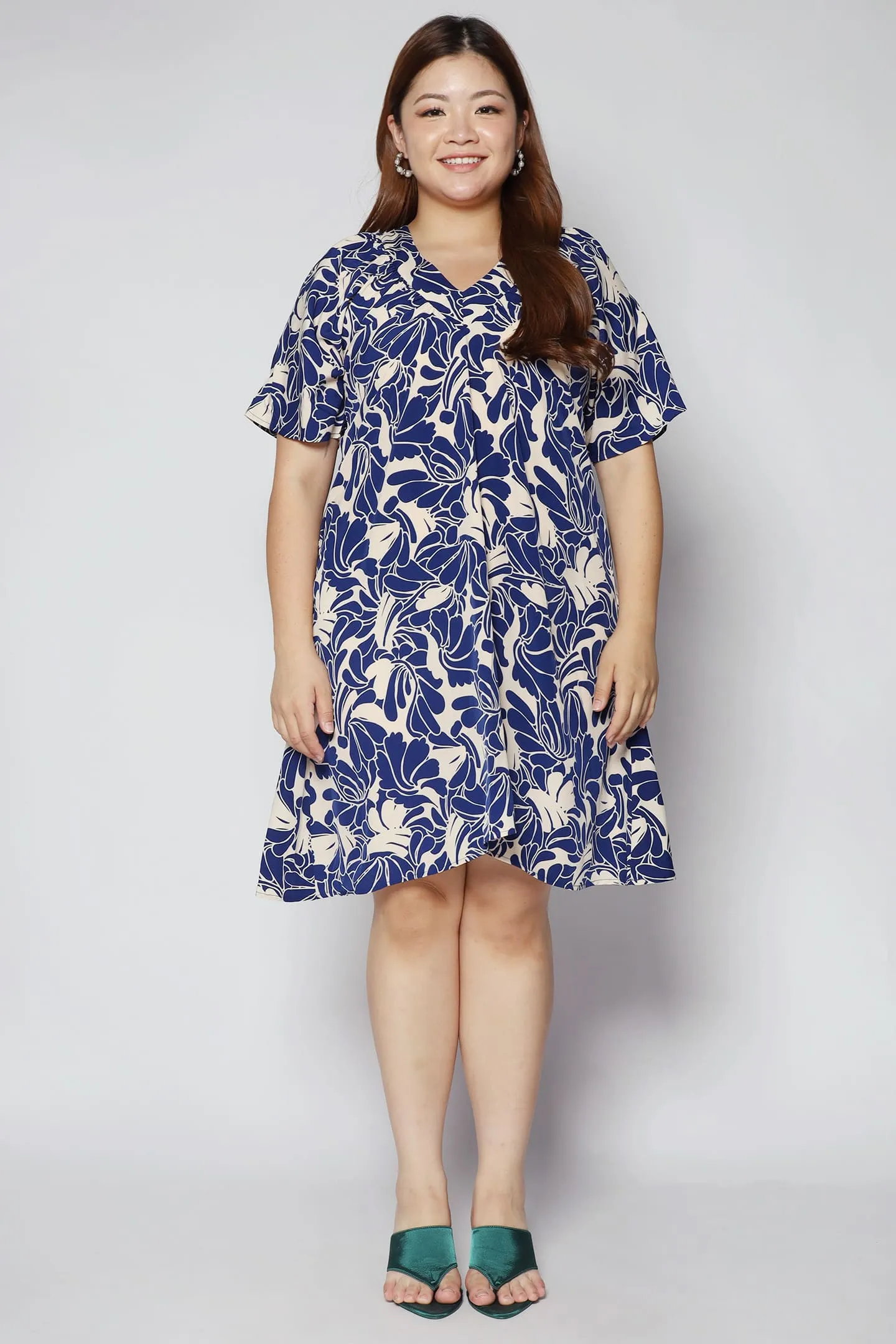 Tayler V Dress in Blue Yard