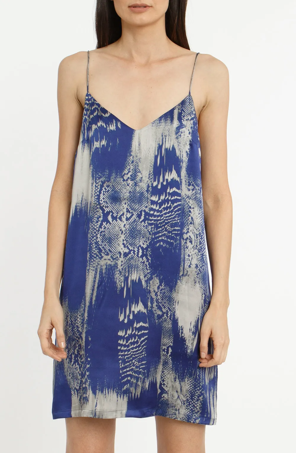 The Reversible Silk Slip   Venom Blue | Floral Abyss