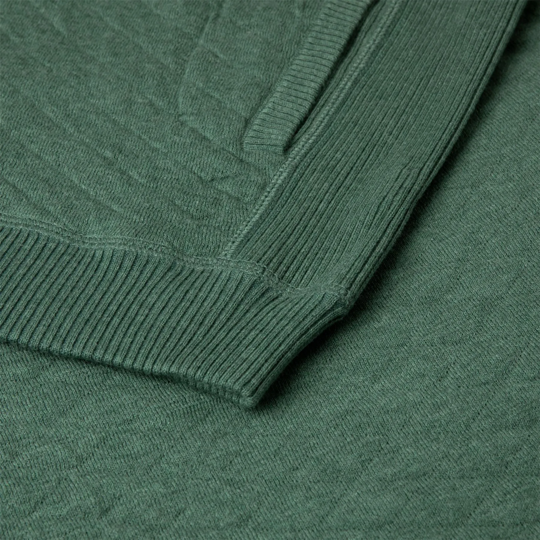 The Wallace Crewneck Sweater Heathered Dark Sage - AW24