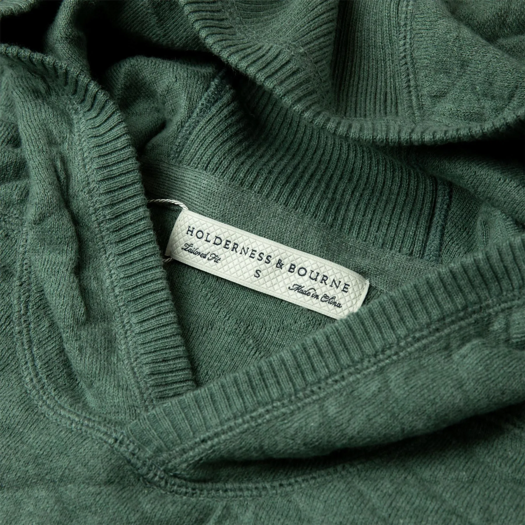 The Wallace Crewneck Sweater Heathered Dark Sage - AW24