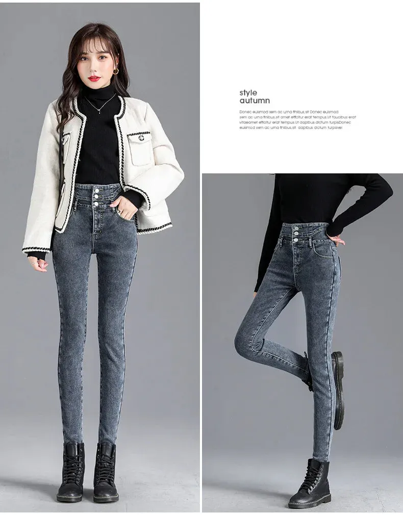 Thermal Winter Thick Fleece High-waist Warm Skinny