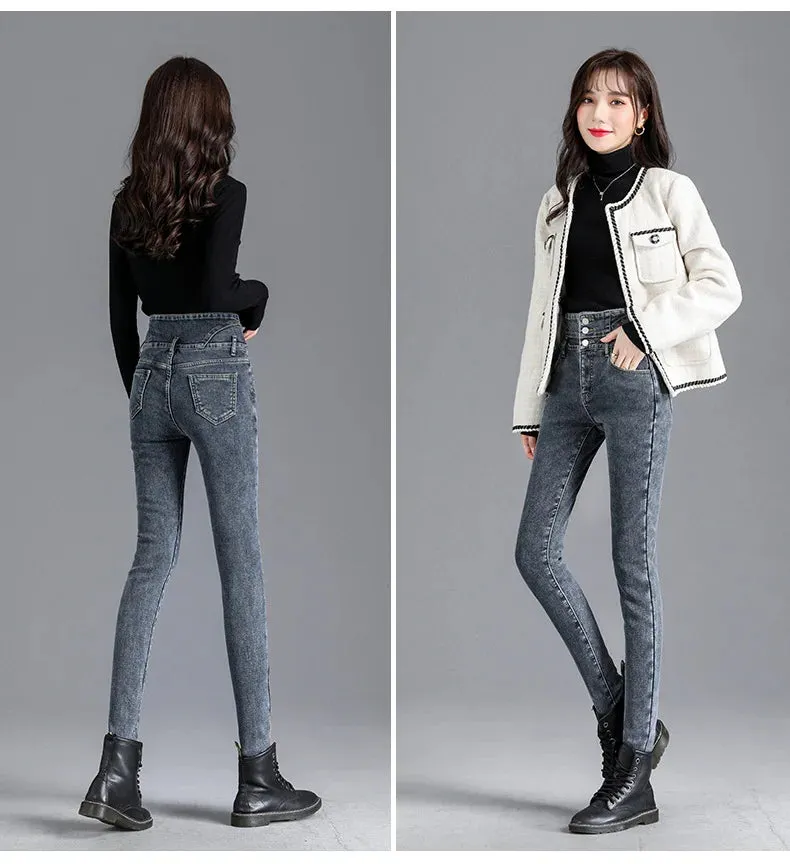 Thermal Winter Thick Fleece High-waist Warm Skinny