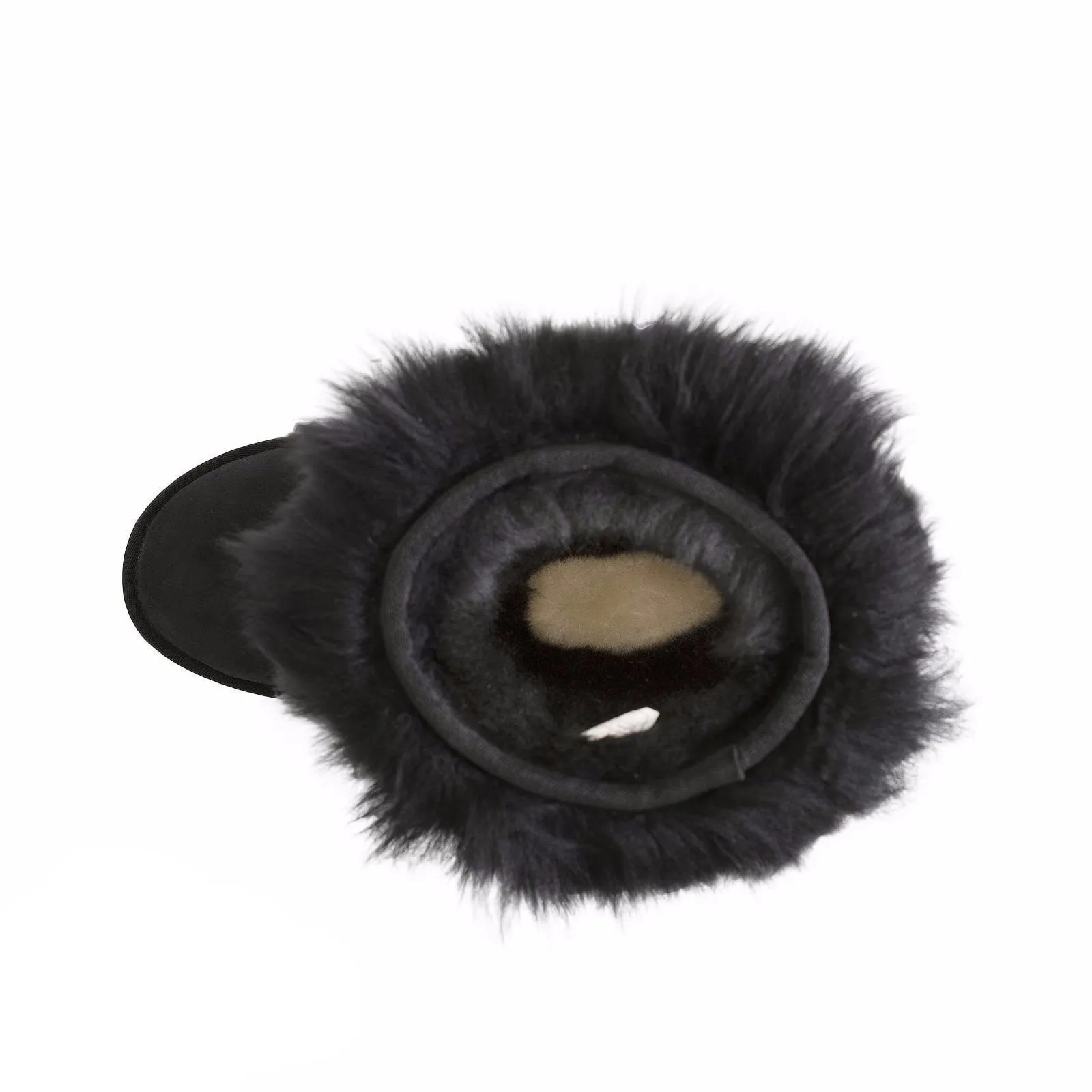 UGG Classic Short Sheepskin Cuff Black Boots