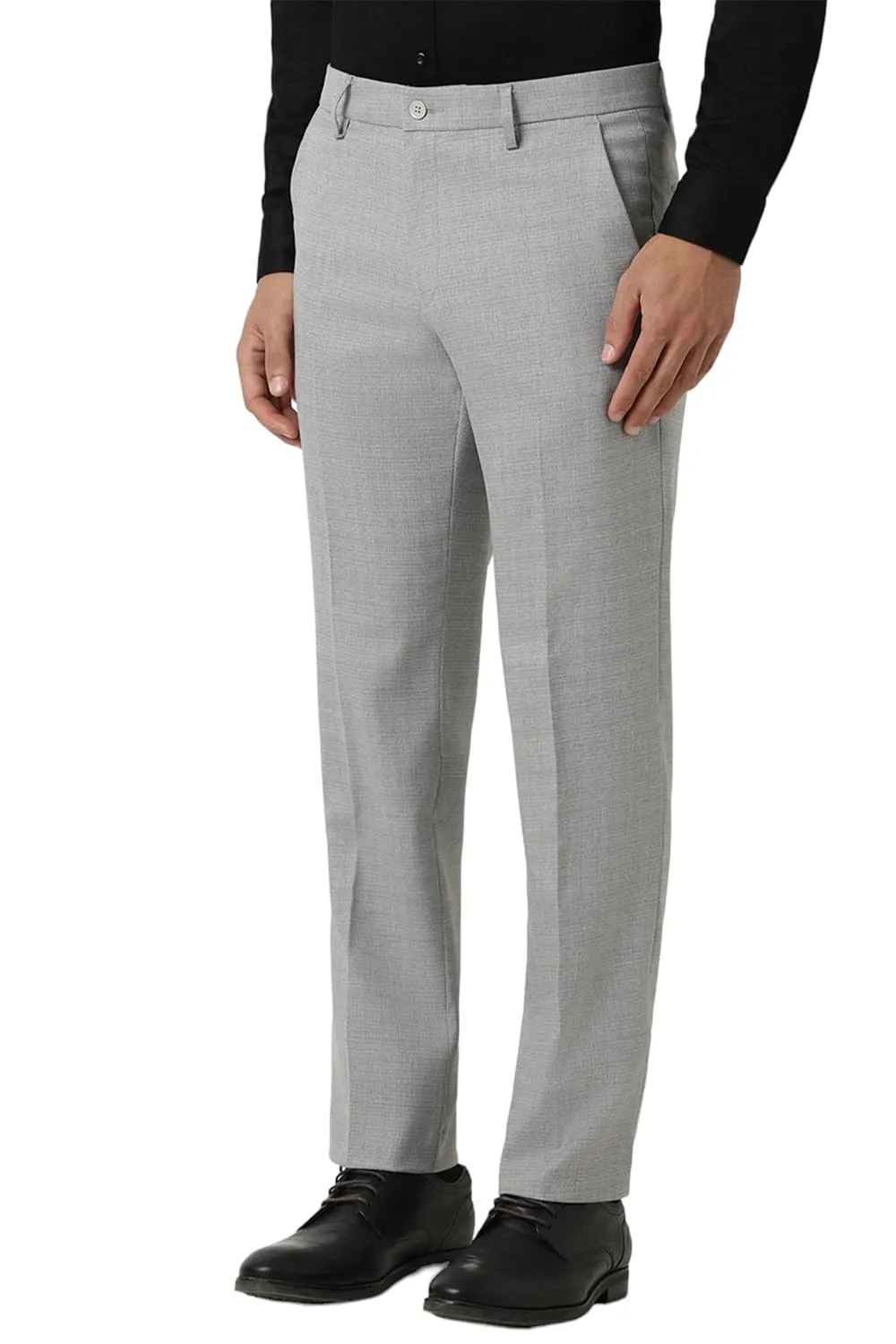 Van Heusen Men's Slim Pants (VHTFFSLBO27212_Light Grey