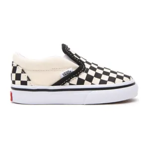 Vans Kid's Checkerboard Slip On TD Shoes - Black / White / Beige