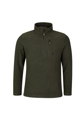 Wolf Half Zip Warm Sweater Olive