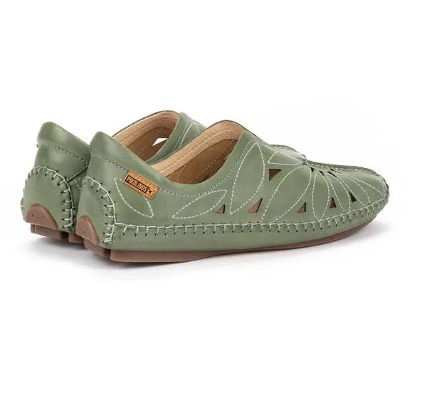 Women's Pikolinos Jerez Leather Moccasin Color: Mint Green